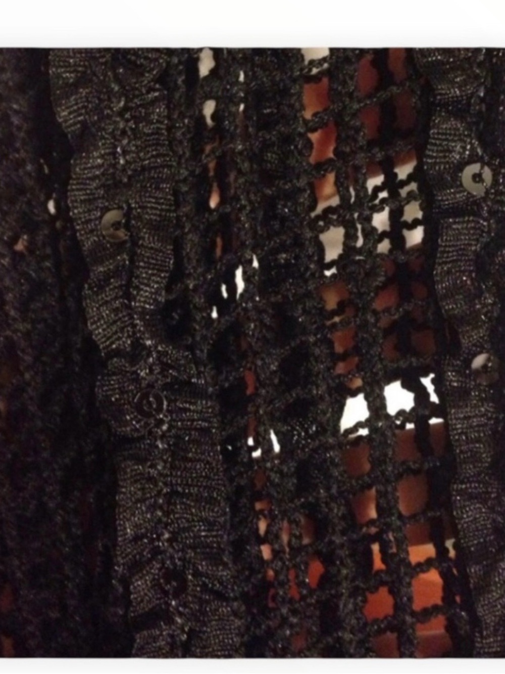 đ´ Black Crochet Maxi Skirt - Contemporary Womenâs Skirt - Picture 2 of 4